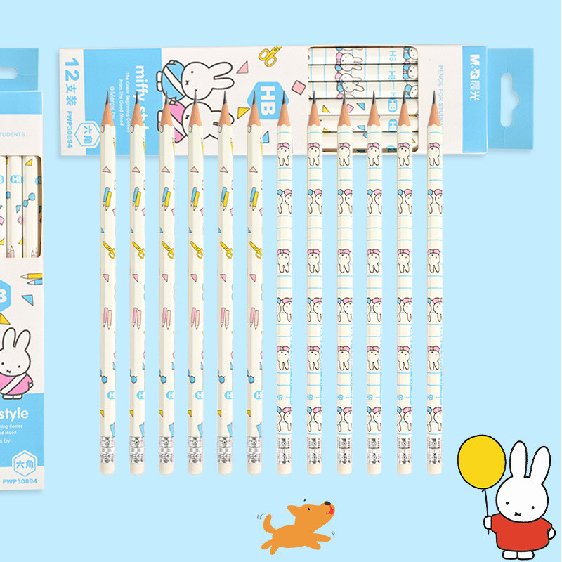 Hộp 12 Bút Chì Chut HB M&G Thân Lục Giác & Tam Giác
