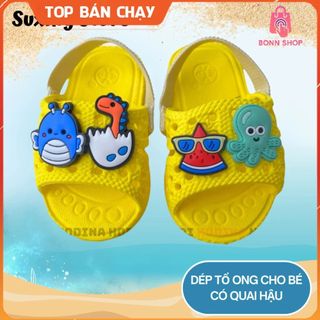 Dép Tổ Ong Có Quai Thun Cho Bé Tập Đi, Dép Tập Đi Cho Bé từ 6 tháng đến 4 tuổi Siêu Nhẹ Có Họa Tiết Đáng Yêu BONNSHOP