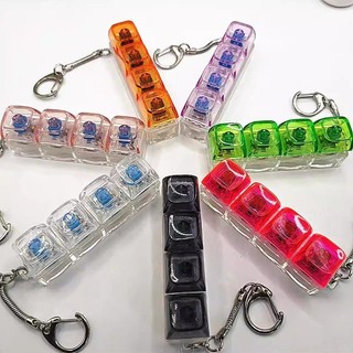 Bán Mới DIY Bàn Phím Fidget Móc Khóa Phím Nút Giảm Căng Thẳng Clicker Đồ Chơi Ngón Tay Bàn Phím Nắp Người Lớn