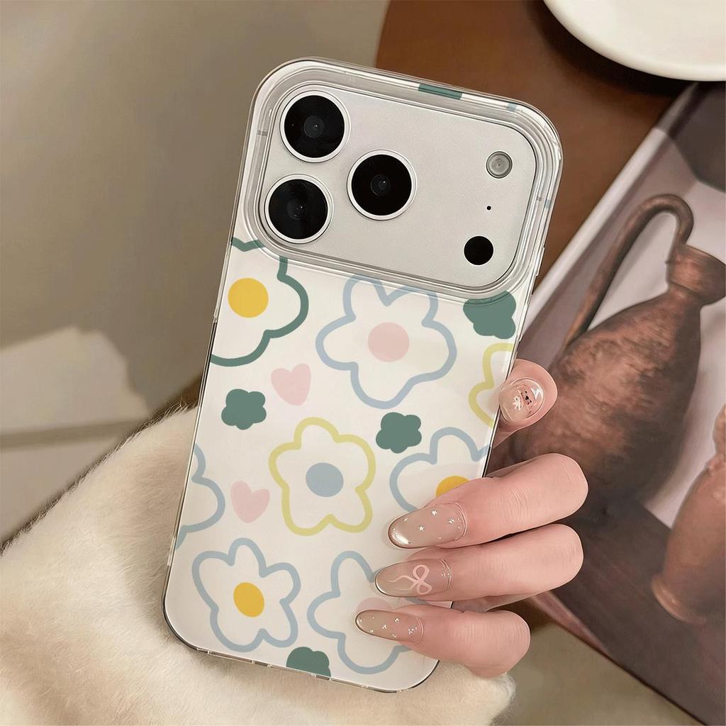 Hoa tươi nhỏ cho 16 trường hợp iPhone 17Air Trường hợp hai lớp 14 13 11Pro