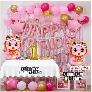 Set Bong Bóng Trang Trí Sinh Nhật Cho Bé Tuổi Rồng,Tuổi Mèo Được Yêu Thích Nhất, Combo Sinh Nhật HOT SAN DF22