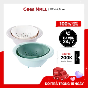 Bộ Thau Rổ Xoay Đa Năng Nhựa PP Thoát Nước Nhanh, Tiện Lợi – Cobi Home