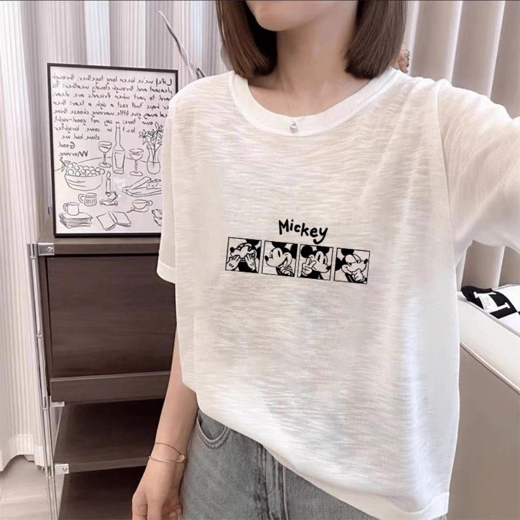 Áo thun nữ, họa tiết tinh tế, chất liệu mềm mại và mịn màng, kiểu dáng đa năng.