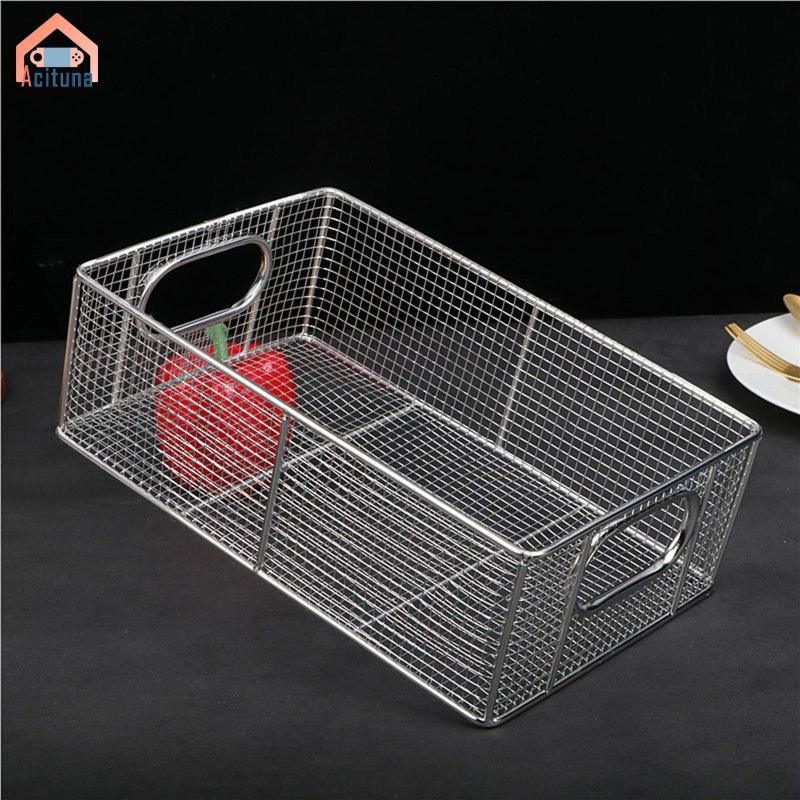 Giỏ chiên sâu Lưới lọc kim loại Nhà bếp Nấu ăn Rây lọc Giỏ thoát nước bằng thép không gỉ cho rau quả