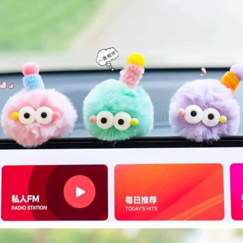 5 Chiếc Dễ Thương Ngộ nghĩnh Ăng Ten Xấu Xí Mắt To Quái Vật Búp Bê Trang Trí Ô Tô Nội Thất Ô Tô Điều Khiển Trung Tâm Sáng Tạo Đồ Chơi Trẻ Em