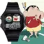 Crayon Shin Chan Anime Ngoại Vi Học Sinh Đồng Hồ Hoạt Hình Dễ Thương Chống Nước Điện Tử Nhỏ Vuông Đồng Hồ Unisex Quà Tặng Sinh Nhật