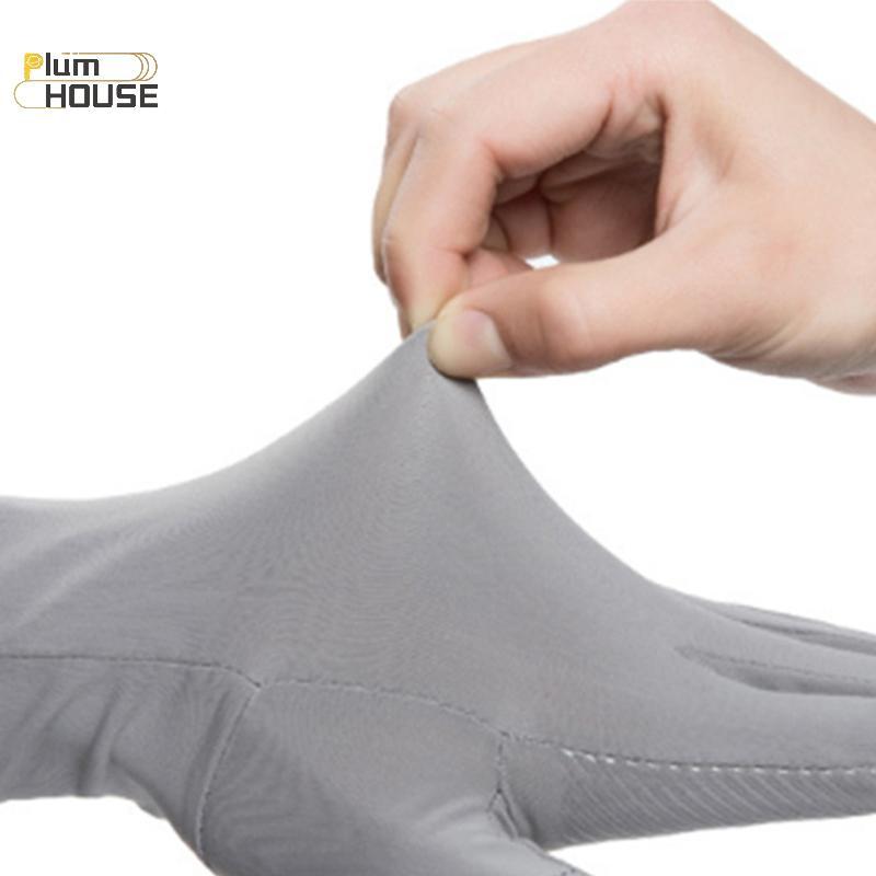 Găng Tay Nửa Ngón Ice Silk PluMHOUSE - Thoáng Khí, Chống Trơn Cho Xe Đạp & Màn Hình Cảm Ứng