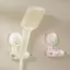 Giá đỡ đầu vòi hoa sen BORAGETE, Đế gắn đầu vòi hoa sen có thể điều chỉnh hoạt hình, Cốc hút di động Treo tường Giá đỡ vòi hoa sen Phụ kiện phòng tắm