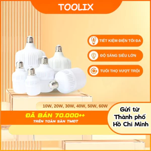 Bóng Đèn Led Trụ 10W, 20W, 30W, 40W, 50W, 65W - Đèn Led Chống Nước, Tiết Kiệm Điện 90%, Bóng Đèn Led Siêu Sáng Khải Ân.