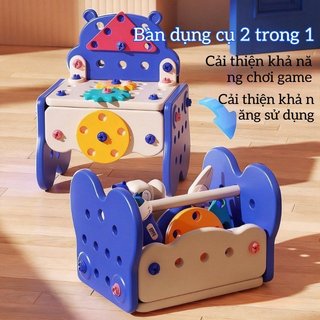 Bộ đồ chơi dụng cụ 244 chi tiết – Kèm bàn làm việc, máy khoan, mũ bảo hộ, hộp đựng – Nhựa an toàn – Rèn luyện sáng tạo