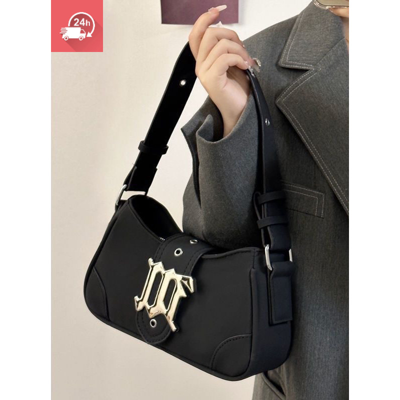 Túi đeo vai đi lại PU màu đen cổ điển