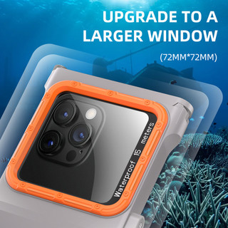 2026 Chuyên Nghiệp Dưới Nước 15M Bluetooth Shutter Đa Năng Lặn Chống Thấm Nước Ốp Lưng Điện Thoại Trong Vòng 6,9 inch Vỏ Chống Nước