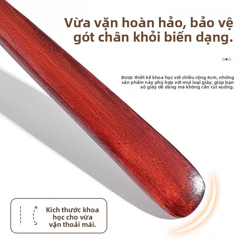 Gỗ Chắc Chắn Shoehorn Tay Cầm Dài Hộ Gia Đình Phụ Nữ Mang Thai Đeo Dụng Cụ Giày Kéo Dài Giày Chọn Người Cao Tuổi Không Uốn Cong Trên Trẻ Em Giày Li