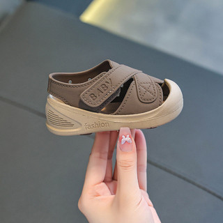 2026 Cho Bé Tập Đi Giày Trẻ Em Dễ Thương Chống Va Chạm Ngón Chân Giày Trẻ Em Bên Ngoài Mặc Velcro Sandal Inf