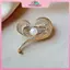 MYPANDA Cài Áo Trái Tim Thổ Cẩm Cho Nữ với Ngọc Trai và Kim Cương Giả - Quà Tặng Charming