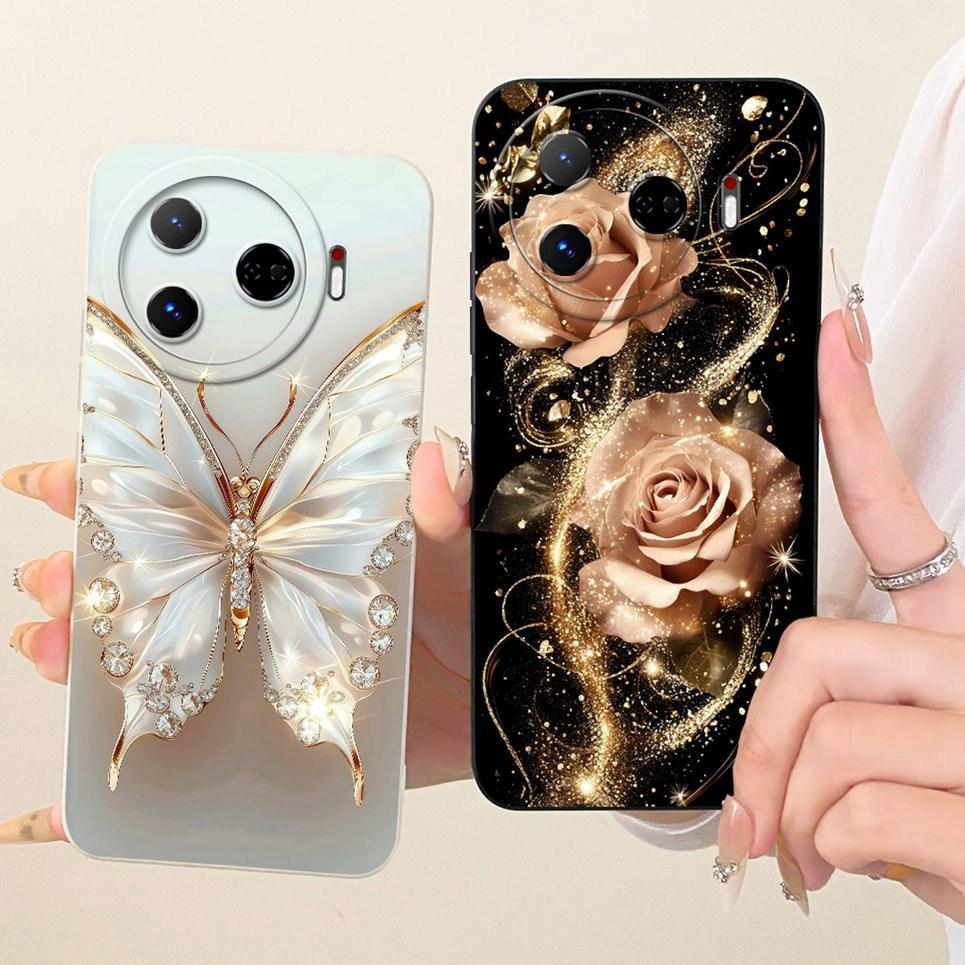 Dành Cho Tecno Camon 30 Pro 5G Ốp điện thoại Camon 30 Premier 30s Pro Vỏ Nơ Họa Tiết Hoa Bướm Thời Trang Ốp điện thoại Silicon Lỏng