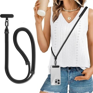 Dây buộc dài có thể điều chỉnh đầy màu sắc cho điện thoại di động Kẹo màu trơn Vòng cổ đeo chéo Dây đeo chống mất cho điện thoại phổ thông