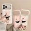 Thỏ Strawberry Cute Cổ Đen Dành Cho 16 Vỏ Ốp Lưng Iphone 17 Air 14/13/11 Pro