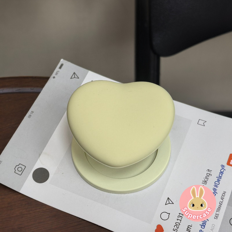 Dễ Thương Màu Silicon Hình Trái Tim Giá Đỡ Điện Thoại Màu Kẹo Cảm Giác Da Từ Đứng Mẫu Đa Năng Di Động Trang Trí
