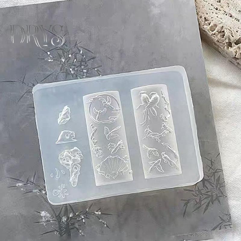 Khuôn silicon 3D móng tay hình cáo chín đuôi, dụng cụ trang trí nghệ thuật, khuôn trong suốt sáng tạo