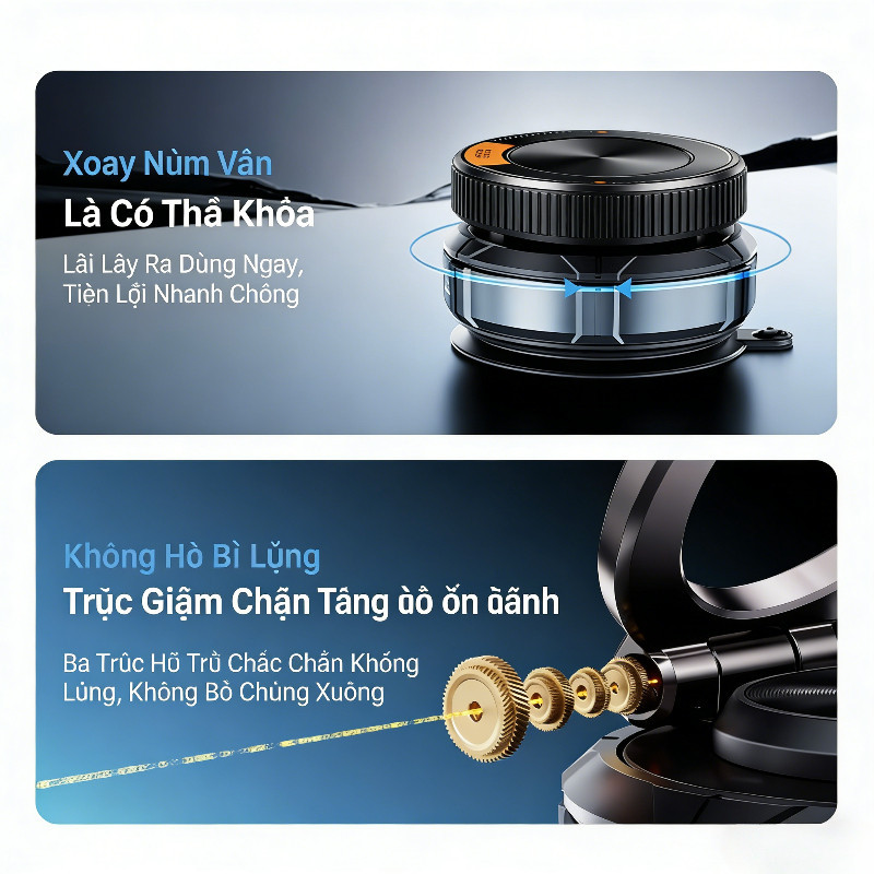 Giá đỡ điện thoại hút chân không, nam châm nâng cấp 16 mạch từ, xoay 360°, bám chắc mọi bề mặt