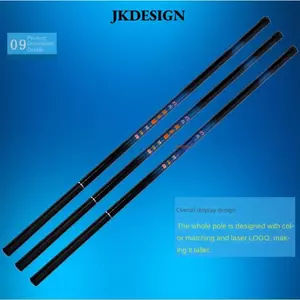 Bộ cần câu JKDESIGN với sợi thủy tinh và carbon, điều chỉnh chiều dài từ 2,1m đến 7,2m