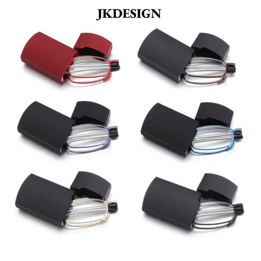 JKDESIGN Bao gồm kính Kính mắt lão thị xoay thời trang di động