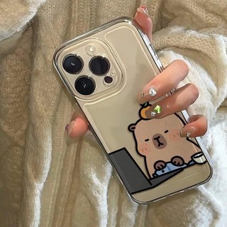 Ốp Điện Thoại Capybara Động Vật Hoạt Hình Dễ Thương Cho Xiaomi Redmi Note 15 14 13 Pro Plus Note15 Note14 4G 5G Trong Suốt Chống Sốc Sang Trọng Xu Hướng Thương Hiệu Sáng Tạo Chống Va Đập