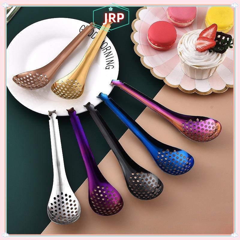 JRP 410 Thìa Nhà Bếp Bằng Thép Không Gỉ Có Lỗ Ẩm Thực Cá Caviar Builder Roe Sauce Lọc Thìa Bền Nhà Bếp Nấu Ăn Tiện Ích JRP