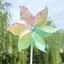HFTOY Xoay Nhiều Màu Sắc Hoa Cối Xay Gió Trẻ Em Pinwheels Đồ Chơi Ngoài Trời Đảng DIY Số Lượng Lớn Trang Trí Sân Vườn ~