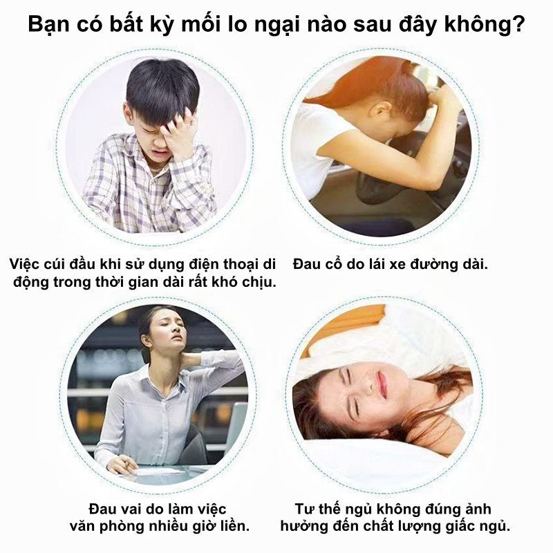 nẹp cổ hỗ trợ ổn định cột sống giảm đau cổ chỉnh tư thế cúi đầu mút xốp mềm thoáng khí thoải mái