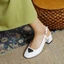 VNMZGG36-39 Kích Thước Lớn Thời Trang Lưng Rỗng Mũi Sandal Nông Miệng Sau Khóa Dây Đeo Mary Jane Dày Gót Chân Đế