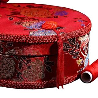 Hộp may ống hút, bộ hồi môn cô dâu, nhà của hồi môn Hộp may đám cưới Bộ hồi môn nữ Bộ cầu lông gia đình Thiết thực Bộ may chữ vui vẻ Đồ dùng đám cưới Daquan Đám cưới 260106EE