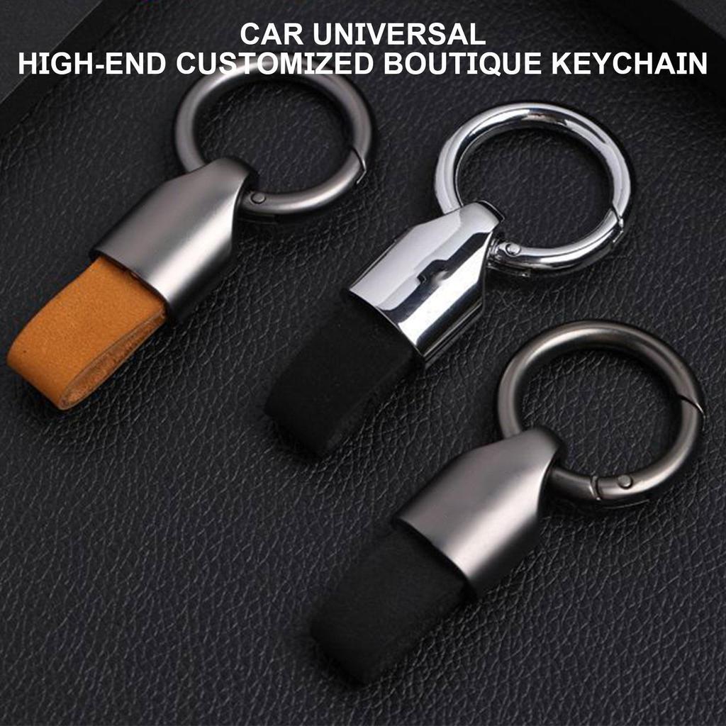 Móc khóa da đựng chìa khóa xe ô tô, phụ kiện nam, giá đỡ fob, abrtedvn