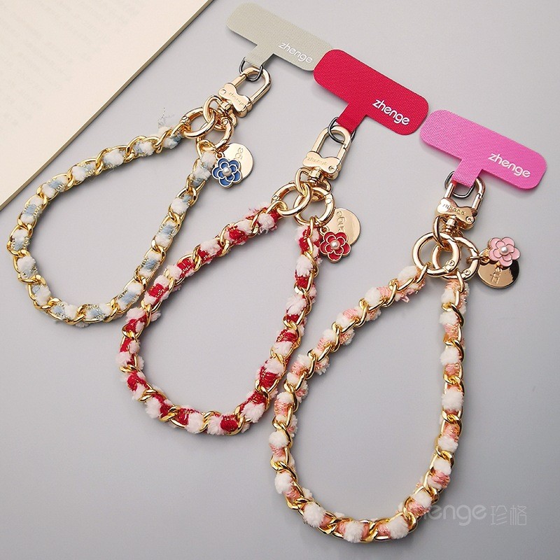 Camellia Dây Xích Điện Thoại Di Động Dây Nữ Thời Trang Phong Cách Chanel Độc Đáo Siêu Đẹp Ánh Sáng Sang Trọng Niche Tinh Tế Cổ Tay Cao Cấp
