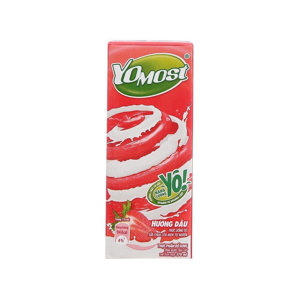 Sữa Chua Uống YOMOST Lốc 4 Hộp 170ml Đủ Vị Thơm Ngon Bổ Dưỡng Cho Bé