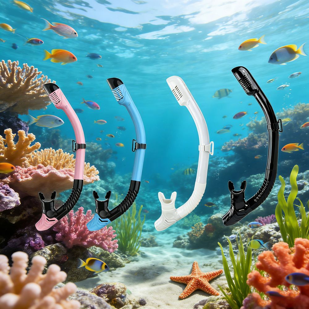 Ống Thở Lặn LACYESUK Bằng Silicon, Khô và Thoải Mái cho Freediving