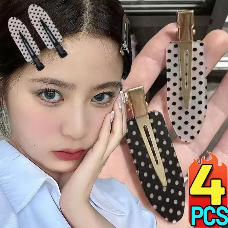 Kẹp Tóc Chấm Bi Acrylic Thời Trang - Dành Cho Nữ Bé Gái Mặc Hàng Ngày - Không Gãy và Mũ Ngọt Ngào