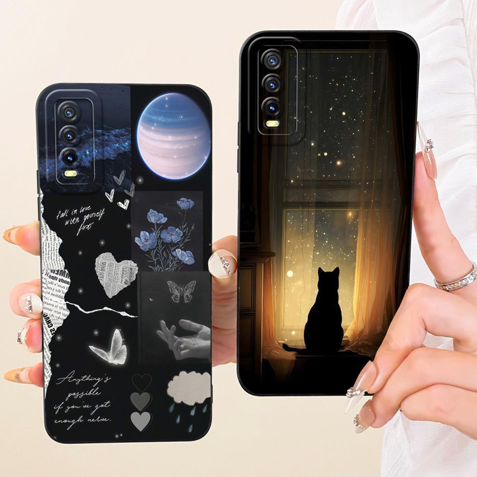 Dành Cho Vivo V2027 V2028 V2029 Vivo Y11s Y12s 2021 Y20 Y20s Y20i Y20a Y20G Ốp Điện Thoại Họa Tiết Nơ Hoa Bướm Vỏ Mềm