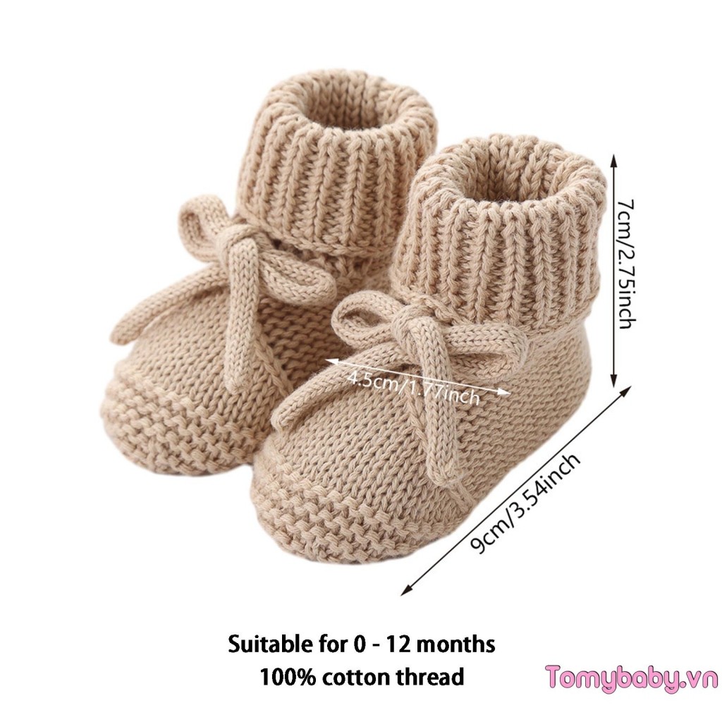 Bé Trai Bé Gái Giày Dệt Kim Đế Mềm Đầu Tiên Đi Bộ Thoải Mái Trong Nhà Booties