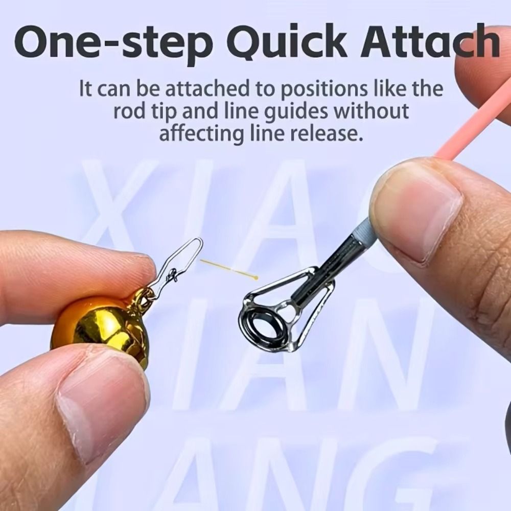 SET 5 Chuông Câu Cá Thép Không Gỉ, Trượt Nhanh, Phù Hợp Cho Câu Cá Ban Đêm và Trên Băng