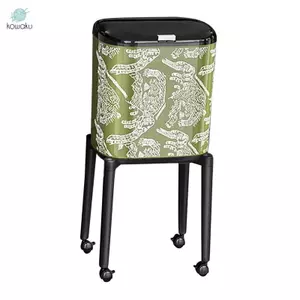Thùng rác có bánh xe có nắp nút nhấn, Thùng rác hiện đại, di động, mỏng cho ký túc xá sinh viên, phòng khách, phòng tắm, phòng ngủ, phòng trẻ em