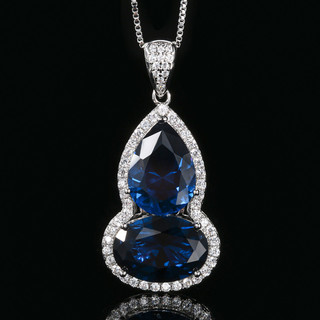 Đá corundum chính hãng 10*14, mặt dây chuyền phong cách châu Âu mới