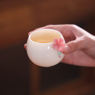 Cốc tay gốm Master đính hoa, uống hồng trà, dùng làm quà tặng BU49