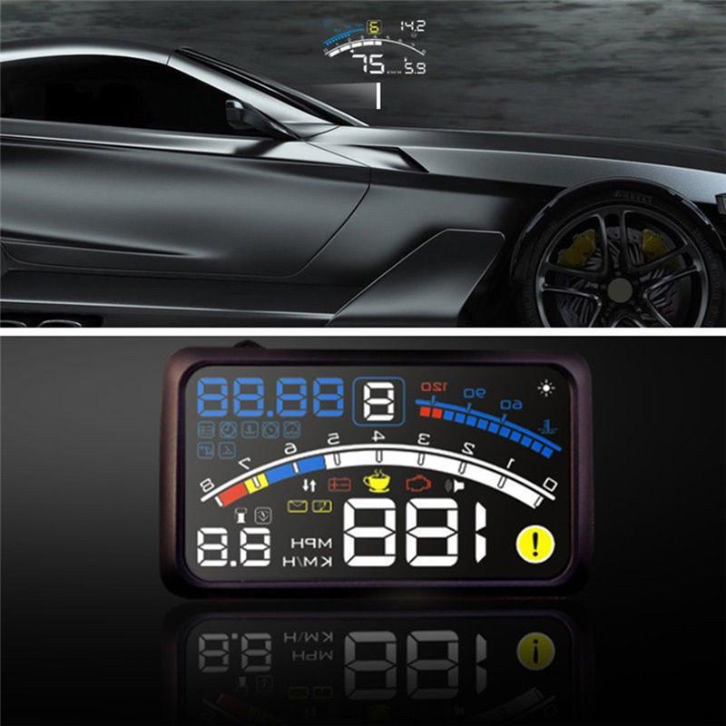 Newsmallbrainsmallbrains Universal F4 Up Display HUD ODB2 Hệ thống cảnh báo tốc độ ô tô tự động An toàn