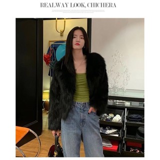 [Off-Season Limited] Thu Đông Phong Cách Mới Toka Giả Lông Cáo Người Ảnh Hưởng Cao Cấp Sang Trọng Áo Khoác Ngắn Phong Cách Mỏng Hơn Nhìn Nhỏ