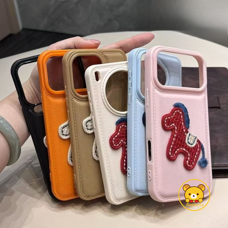 Ốp Điện Thoại Năm Mới Pony Dễ Thương Cho iPhone 14 Plus 13 12 Mini 11 Pro Max Bao Da Hoạt Hình Ốp Mềm Chống Sốc