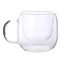 DONOVANQQ 2 Bộ Cốc Thủy Tinh Tường Đôi, Cốc Cà Phê Chịu Nhiệt Trong Suốt, Đồ Uống Thanh Lịch 300ml Thủy Tinh Borosilicate Cao Cốc Sữa