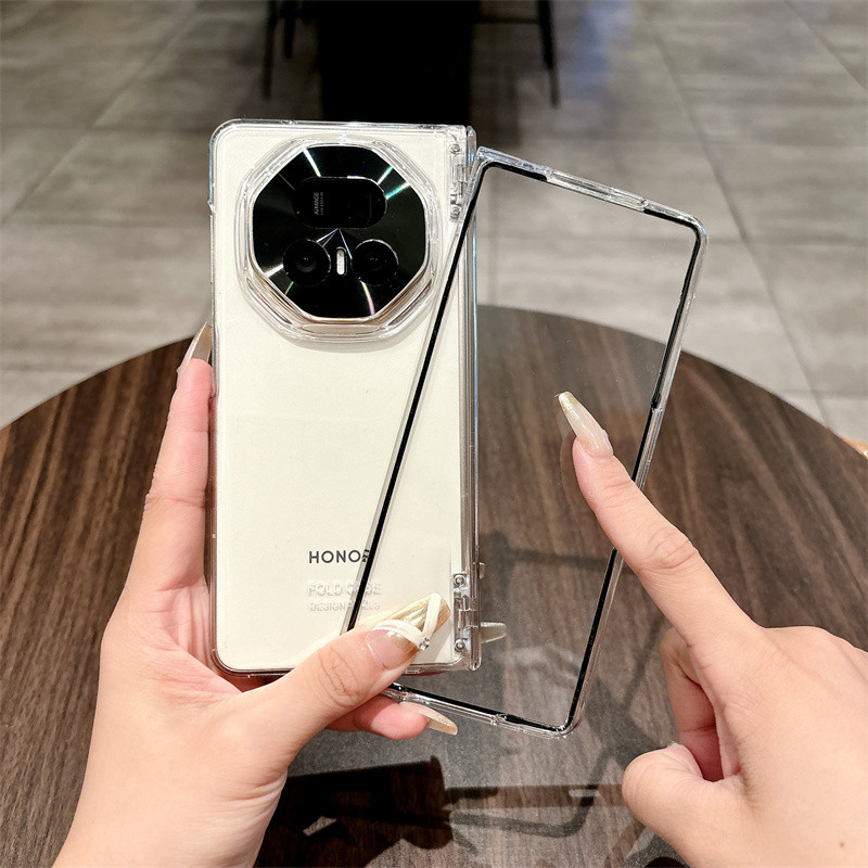 Micro-matte Feel Spring Bản Lề Case Funda Cho Honor Magic V5 V 5 Vỏ Phim Bảo Vệ Kính