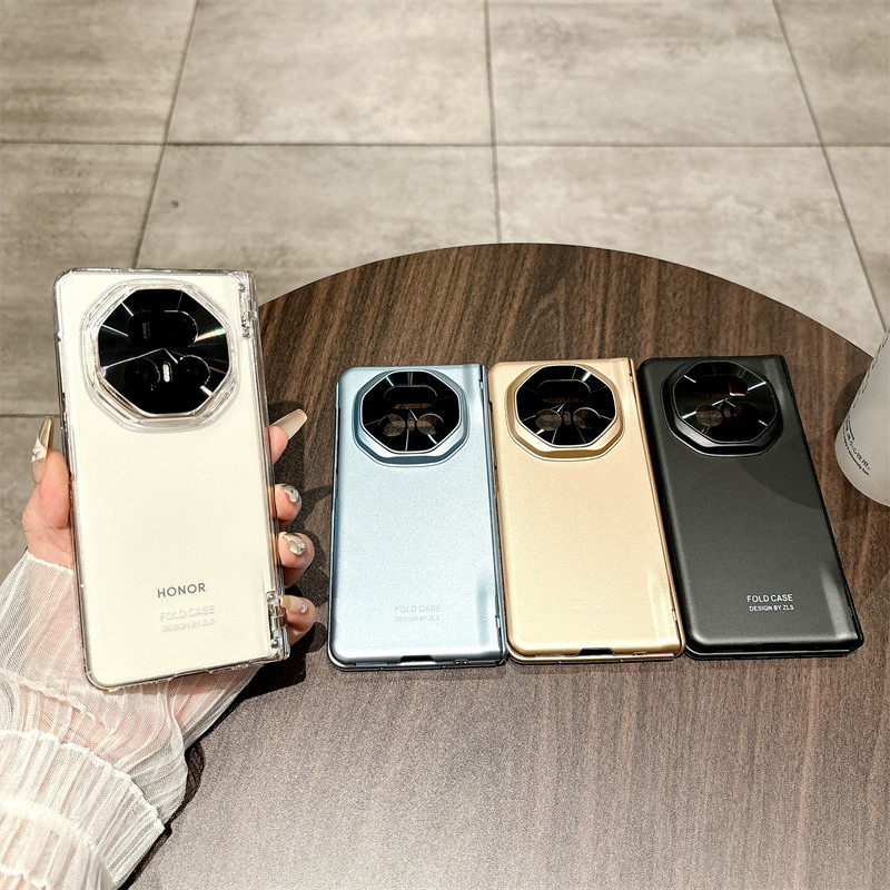 Micro-matte Feel Spring Bản Lề Case Funda Cho Honor Magic V5 V 5 Vỏ Phim Bảo Vệ Kính